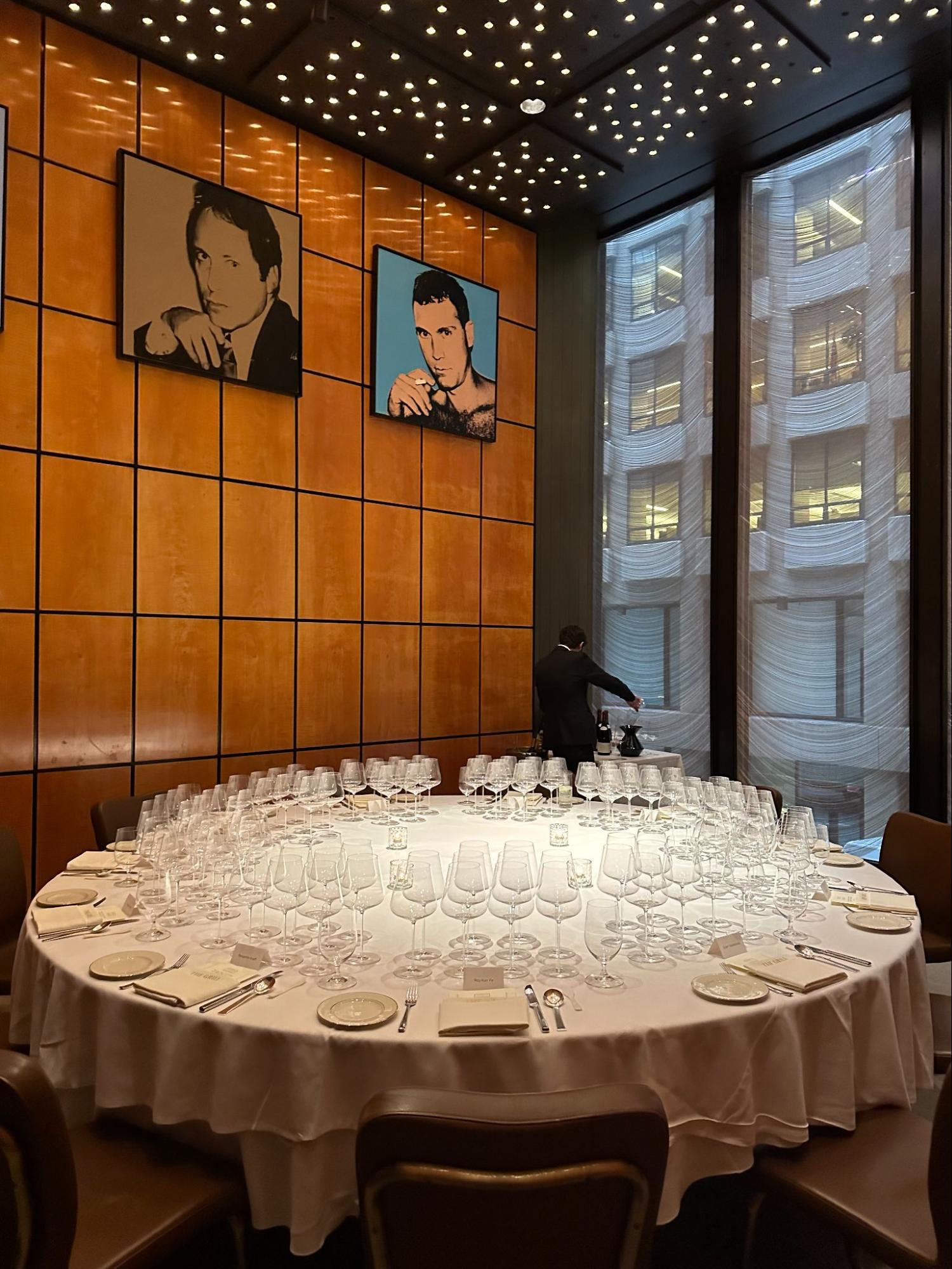 Wine Tasting Table ready for the evening